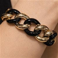 Pulsera Fraleoni Mujer in Plata BR.POPPY GOLD NERO